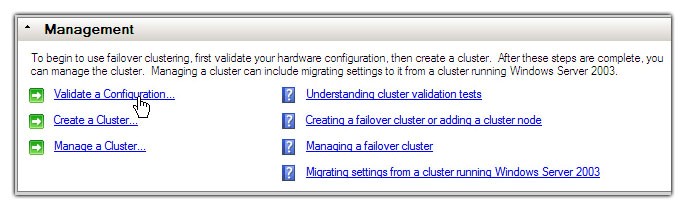 Figura 17 - Avvio del validate configuration