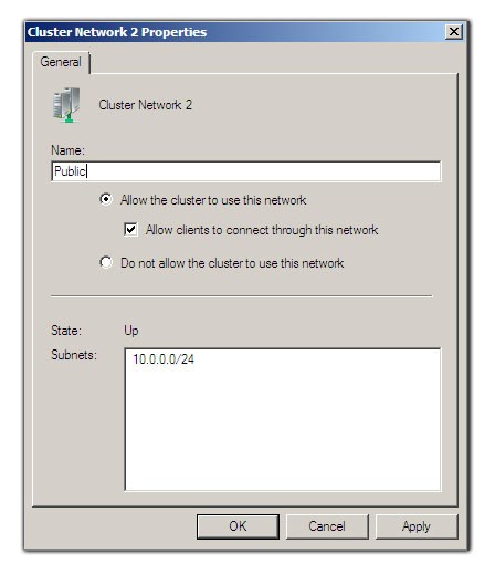 Figura 23 - Rinominazione cluster network 2