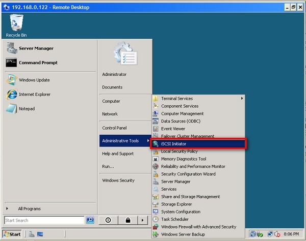 iniziatore ISCSI